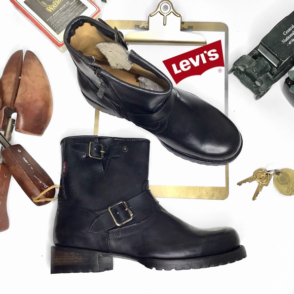 Levi's | Shoes | Levis Engineer Zip Quality Leather Biker Boots | Poshmark